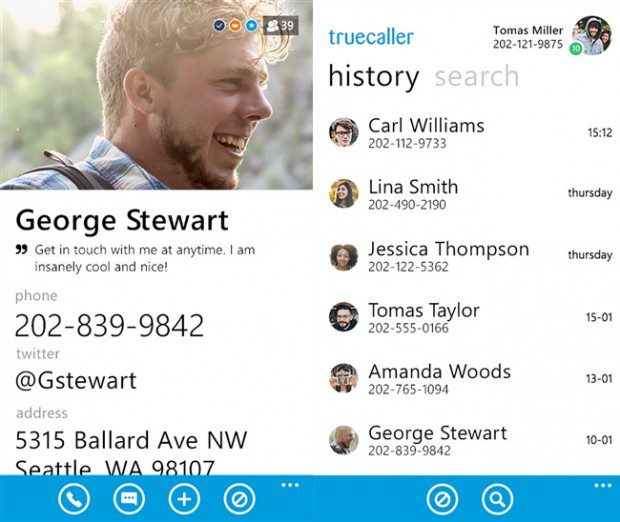 TrueCaller Windows Phone