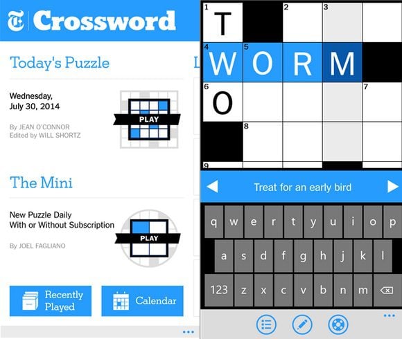 New York Times Crossword App