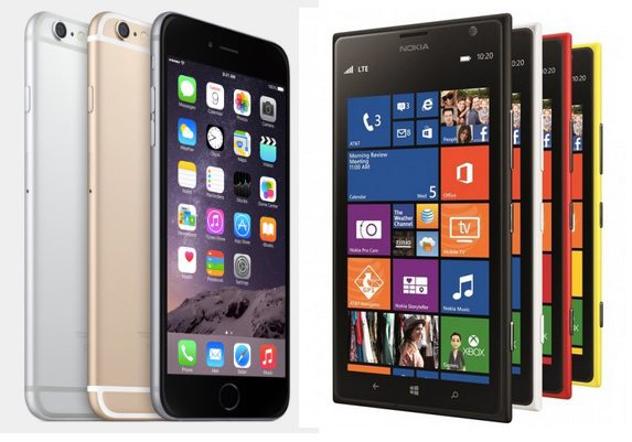 iPhone 6 Plus vs Nokia Lumia 1520
