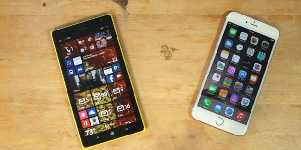 nokia lumia 1520 vs iphone 6 plus header