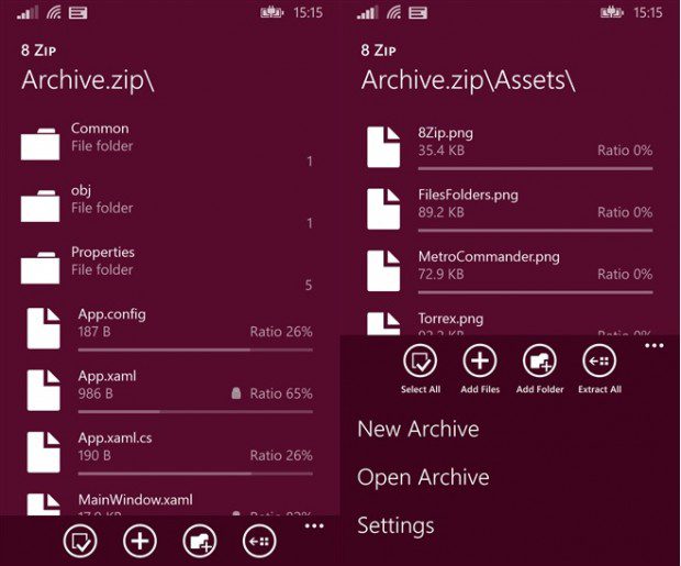 8-zip Windows Phone