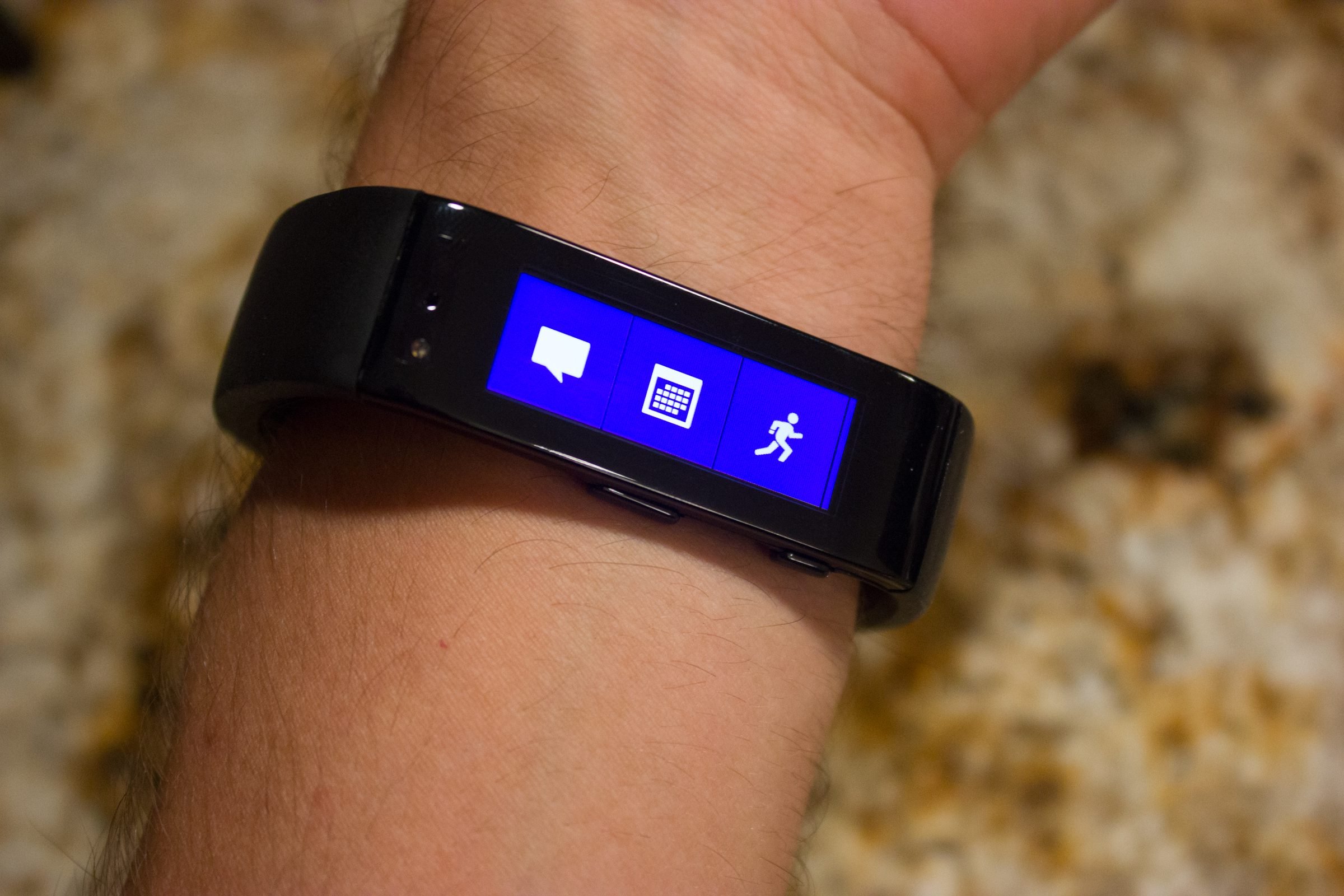 Many people choose to wear the device on the underside of their wrist.