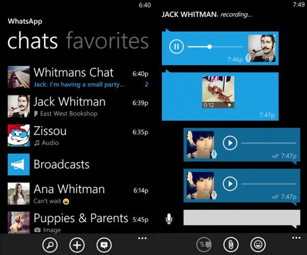 WhatsApp Windows Phone