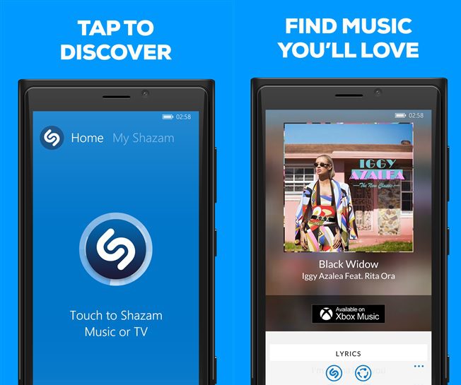 Shazam Windows Phone