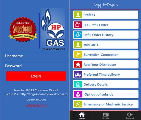 HP Gas Windows Phone Store
