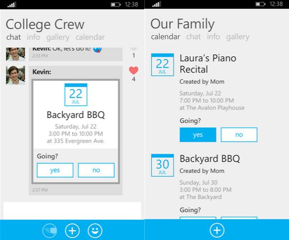 Skype GroupMe Windows Phone