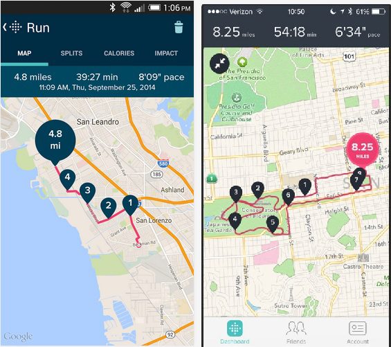 fitbit mobile run