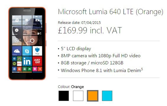 lumia 640 uk