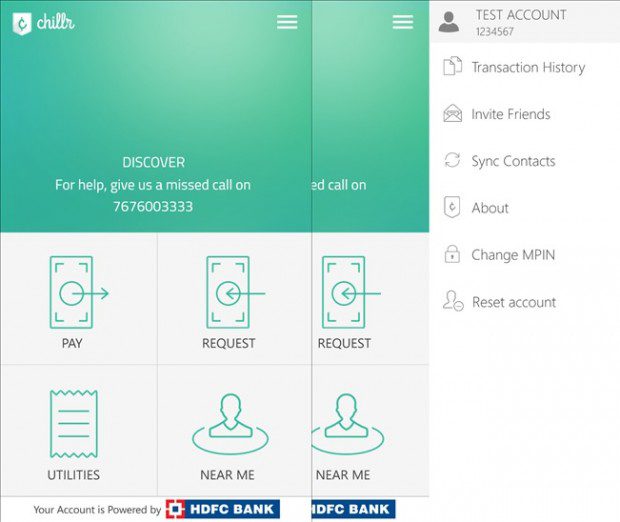 HDFC Chillr Windows Phone app