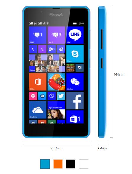 Microsoft Lumia 540 Specs