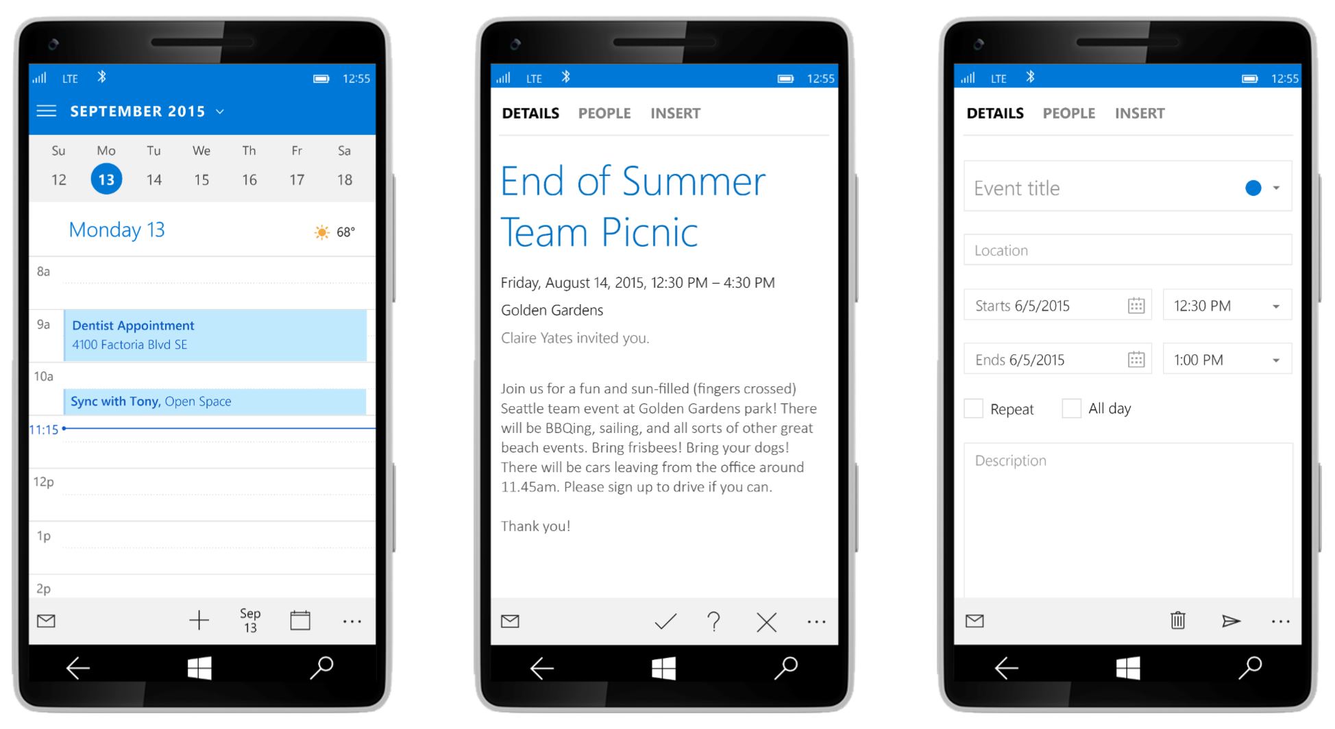 Windows 10 Outlook Mobile 2