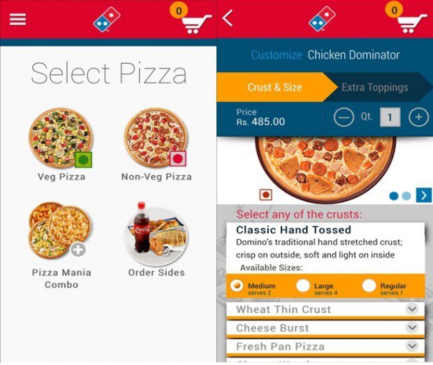 Domino's Pizza India Windows Phone