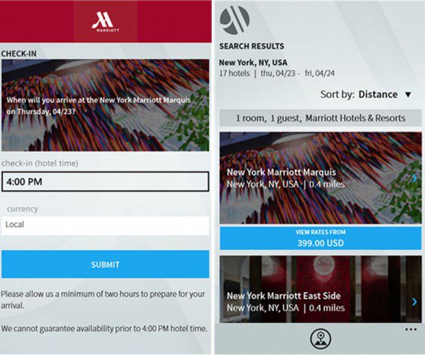 Marriot Hotel App