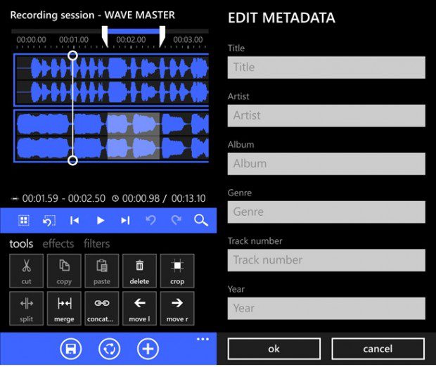 Wave Master Windows Phone app