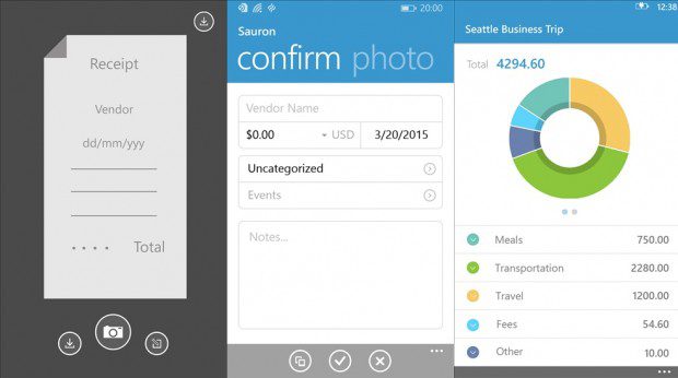 Receipt Tracker Windows Phone