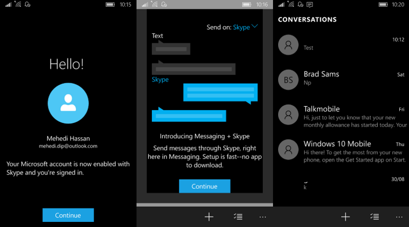 Download Messaging Skype Beta For Your Windows 10 Mobile Device.