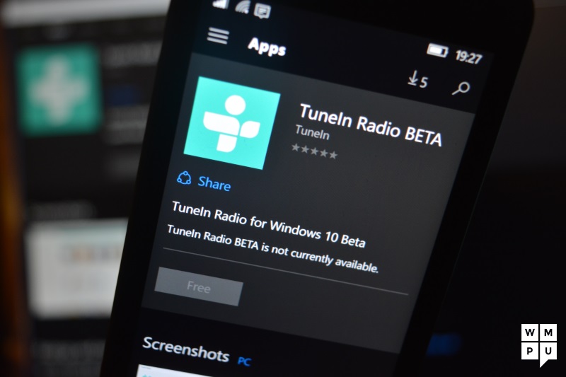 TuneIn Radio's Beta app for Windows 10 pops up on the Store - MSPoweruser