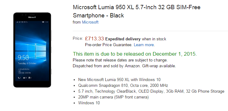 lumia 930 amazon uk