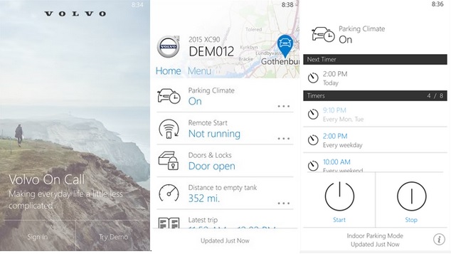 Volvo On Call Windows App