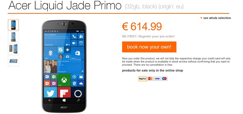 acer jade primo orange portugal