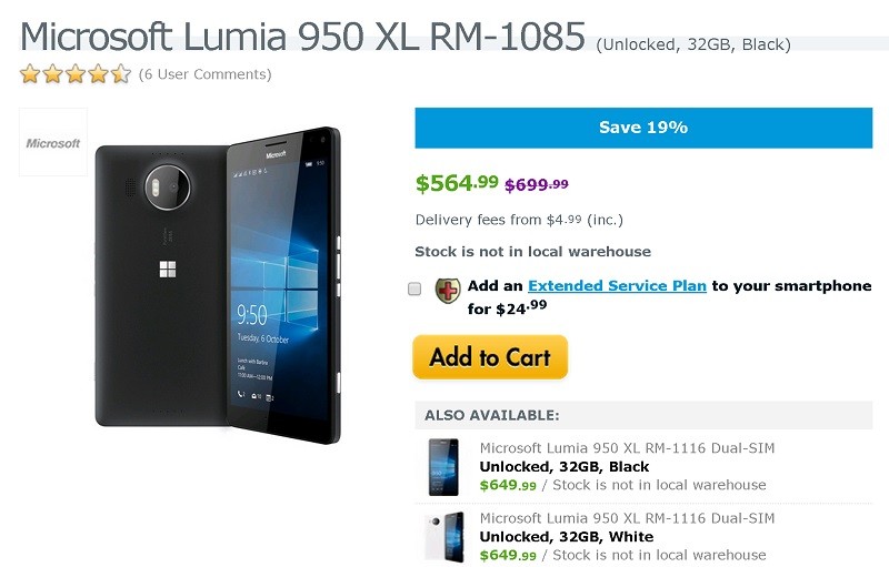 expansys lumia 950 xl deal
