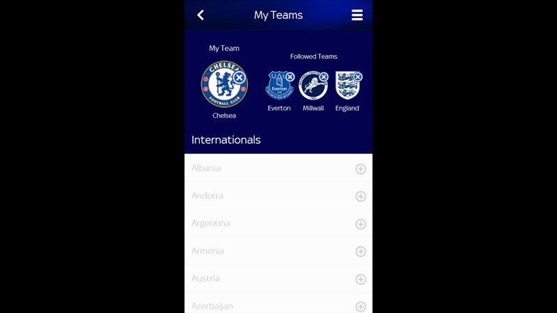 Sky sports on sale score center