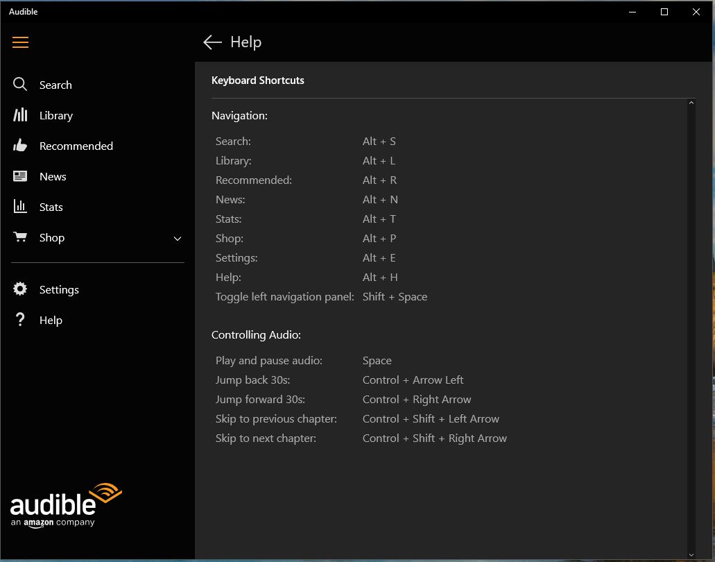 Audible Windows App