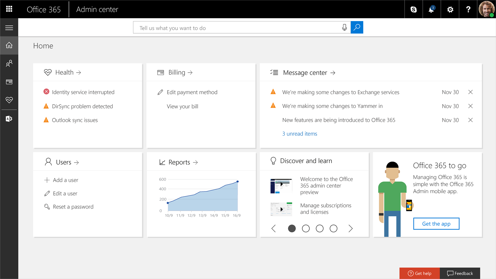 Office 365 Admin Center