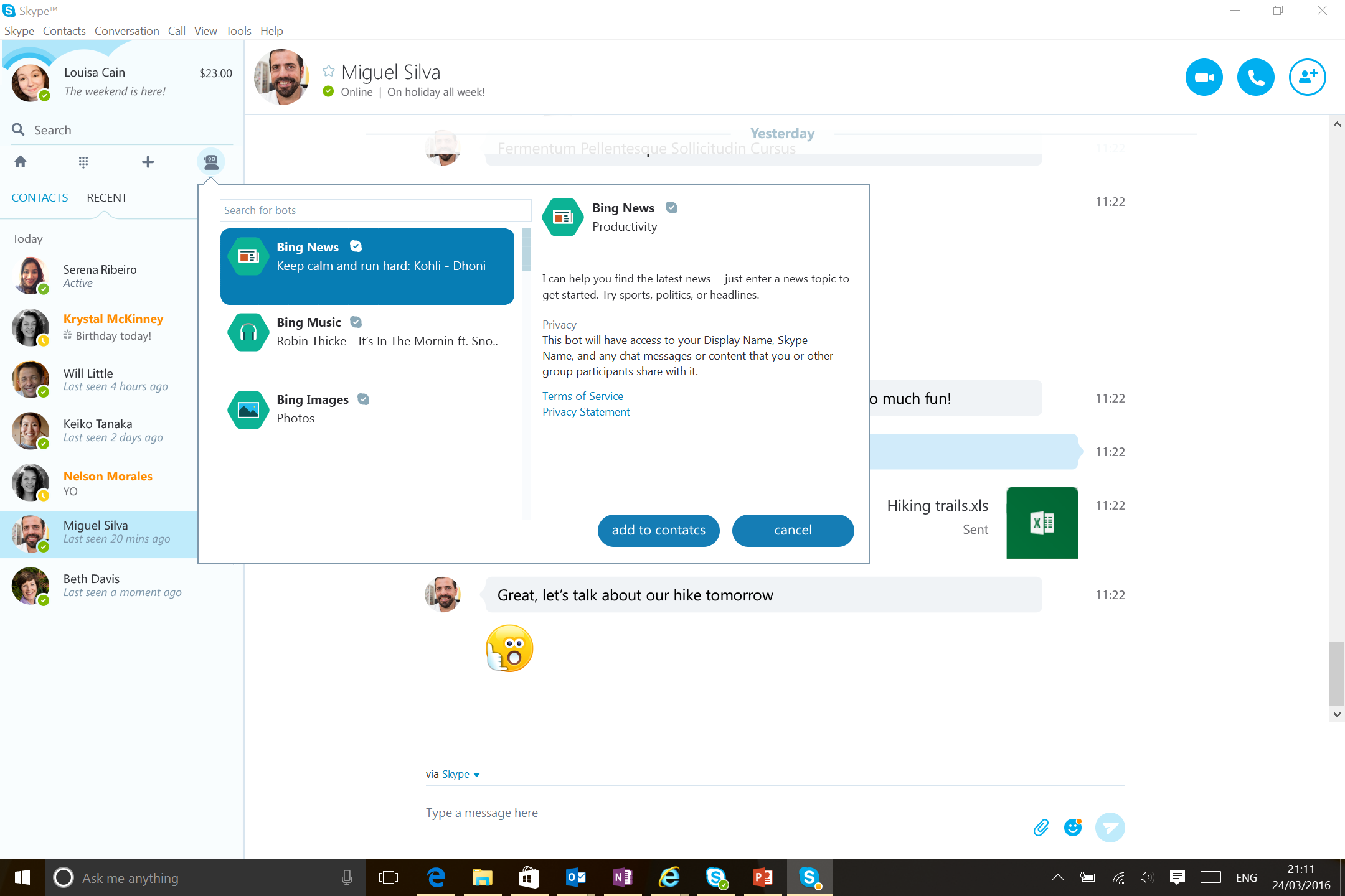 How To Use Skype Bots On Windows Desktop Ios And Android Mspoweruser