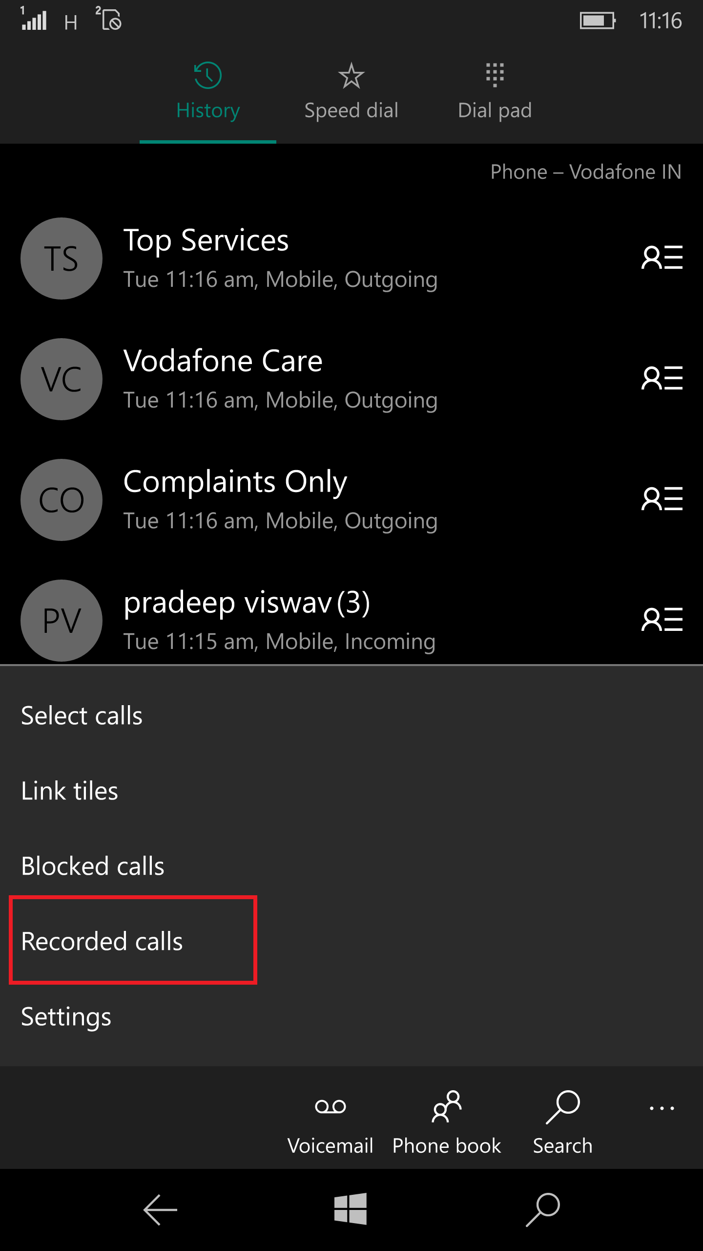 Execute friendship symbol How to enable call recorder on a Lumia Windows 10 device - MSPoweruser