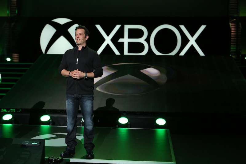 Phil Spencer, Head of Xbox, at the Xbox E3 2014 Media Briefing at the Galen Center on Monday, June 9, 2014 in Los Angeles. (Photo by Casey Rodgers/Invision for Xbox/AP Images)