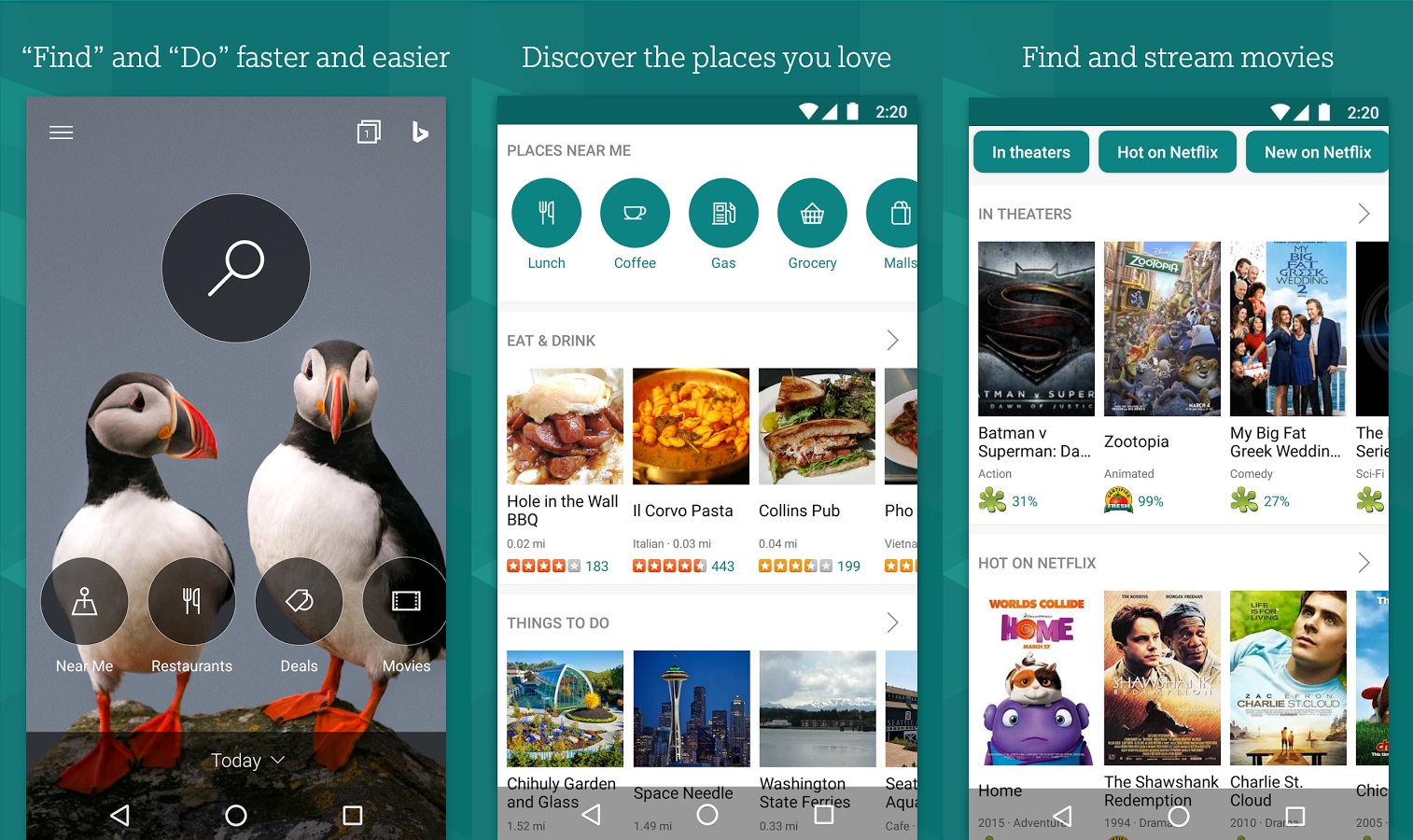 Приложение Bing Search для Android обновлено с поиском музыки,  предварительным просмотром видео и многим другим