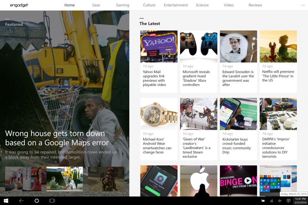 Engadget Windows app