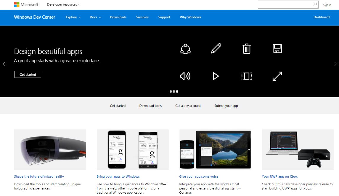 Windows Dev Center