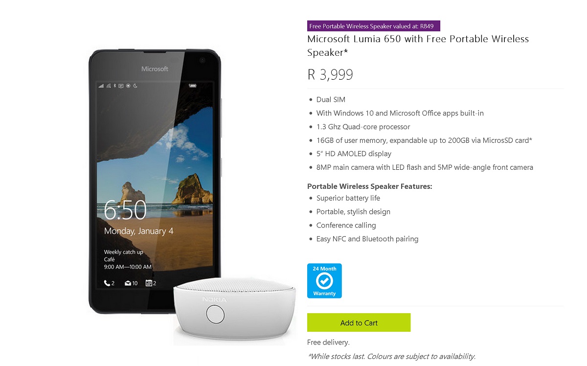 lumia 650 free speaker