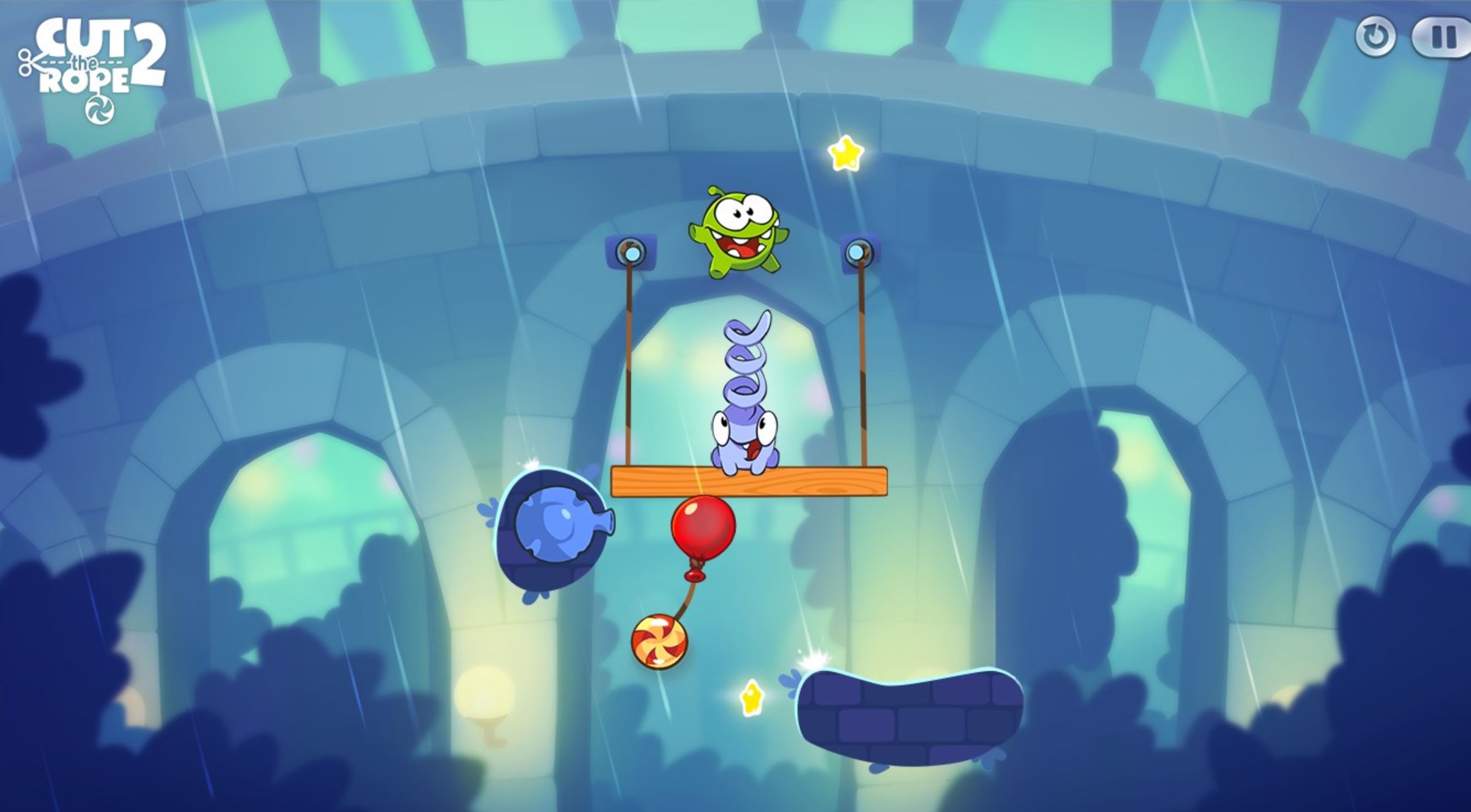 Cut the Rope 2 has the same familiar gameplay with new game