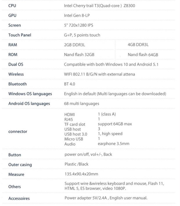 Specifications-Gole1