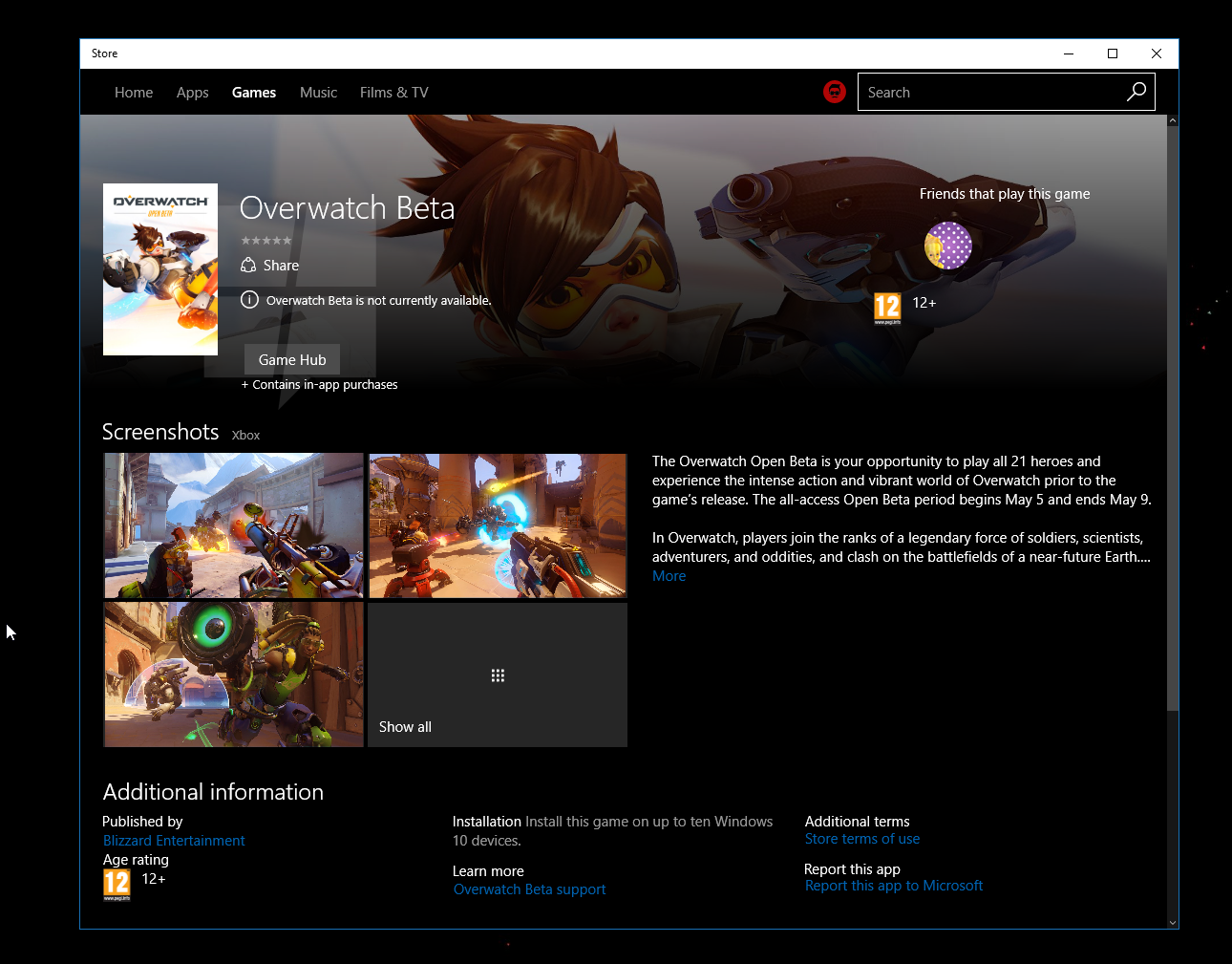 windows store xbox games