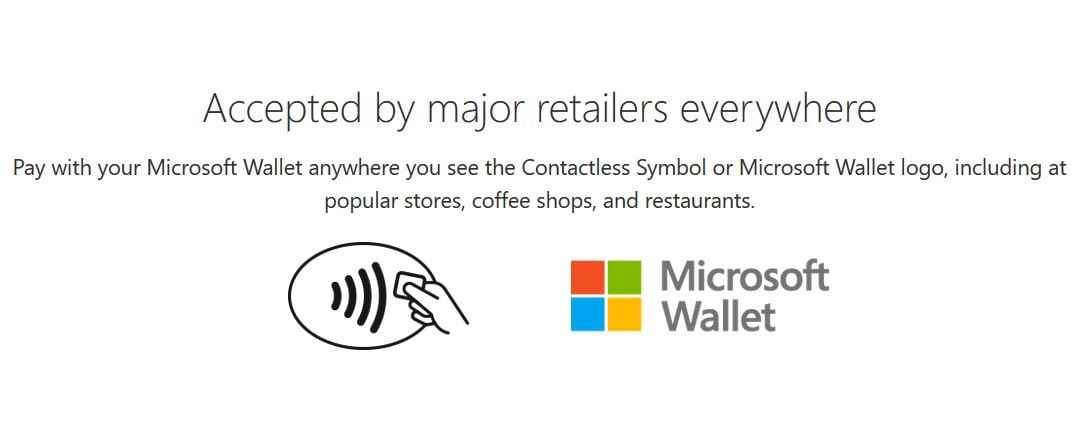 Microsoft Wallet SUpported Retail stores