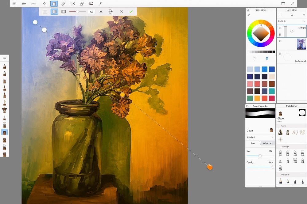 how to do undo redo on autodesk sketchbook mobile