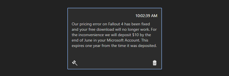 pricing error