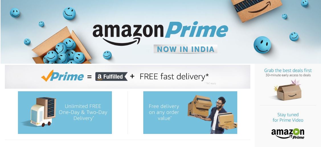 Amazon Prime Now Available In India, sign up for free 60 day trial