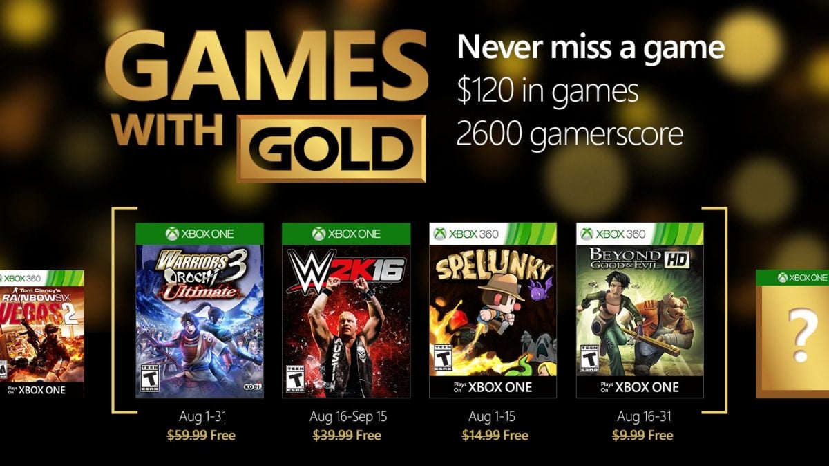 Games with Gold August