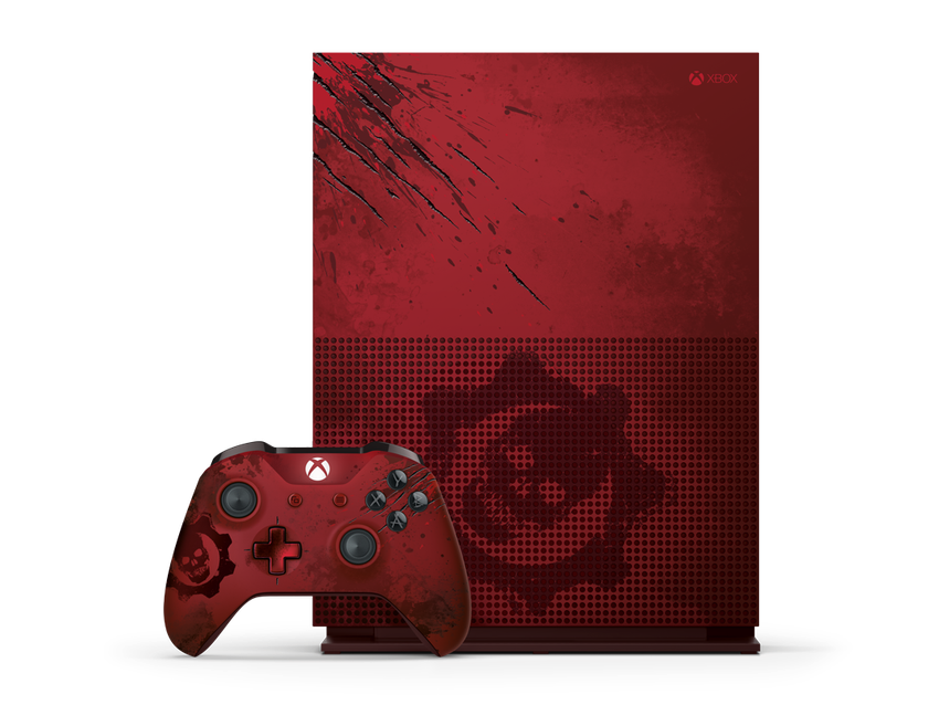 Microsoft Xbox One S Gears of War 4 Limited Edition 2 TB Crimson Red Console