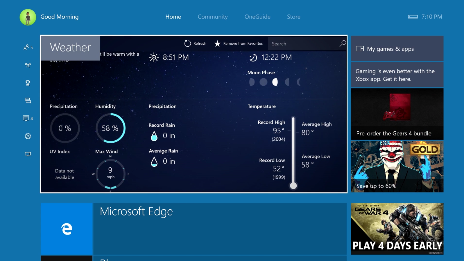 MSN Weather Xbox