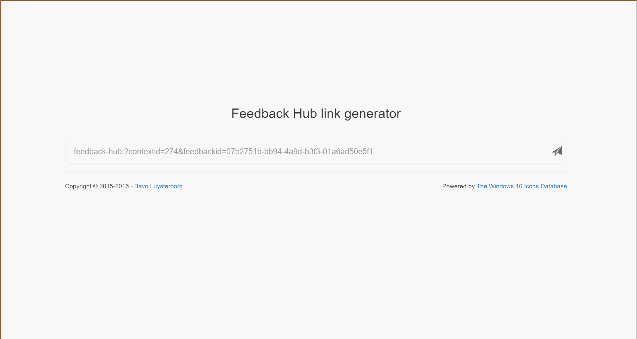 feedback hub link generator
