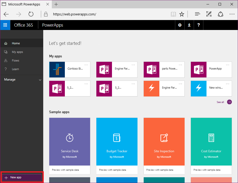 PowerApps Studio for web