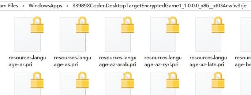 encrypted files