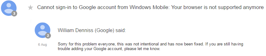 Google denies intentionally blocking Windows Phone users, says Gmail