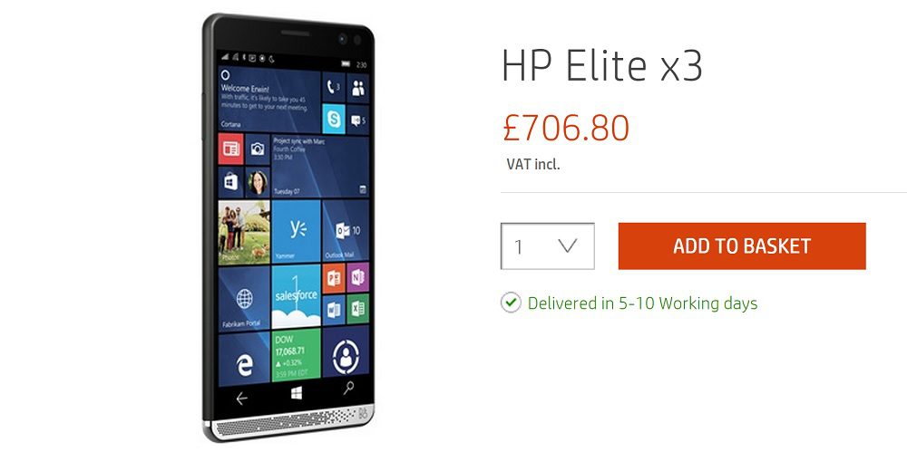 hp elite x3 uk